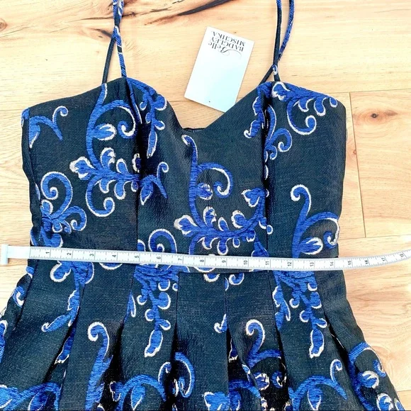 Belle Badgley Mischka Floral Metallic Brocade Vienna Dress sz 2 NWT - Picture 9 of 15